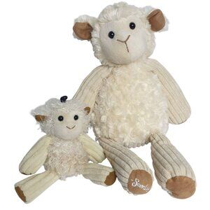 Scentsy Buddy Plush Lenny the Lamb and Nursery Baby Lamb 15.5" Plush Sheep Set